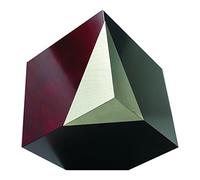 Urna funeraria a forma di cubo inclinata per ceneri di medie dimensioni in noce moderna urna commemorativa funeraria design urna