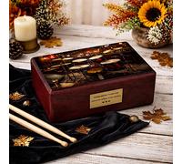 Urna funeraria a tema musicale Drummer, bara dal design a batteria