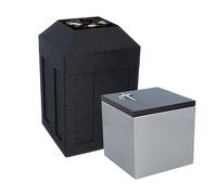 Urna funeraria con capsula dedicata.