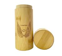 Urna funeraria decorativa per ceneri umane, con ali d'angelo in memoria amorevole, ecologica e biodegradabile, piccola e biodegradabile, per adulti, maschi e femmine, per cani e gatti