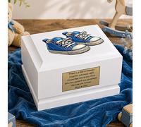 Urna funeraria in legno bianco per bambini - Urna commemorativa