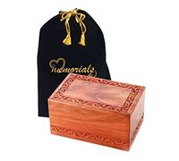 Urna funeraria in palissandro massiccio MEMORIALS4U intagliati a mano con vera design albero per ceneri - Adult Funeral urna realizzata a mano in - Affordable urna per ceneri - legno urna