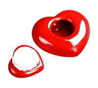 Urna funeraria per animali domestici CHUNLINLAODA Mini Urna funeraria, Urna commemorativa, Urna per Ceramica, Urne per Cani e Gatti, per commemorare Gli Animali Domestici, Cuore (rosso)