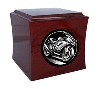 Urna funeraria per un motociclista, urna tematica per un amante delle moto.