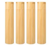 Urna in bambù ecologico, tubo biodegradabile per ceneri - Urna per cremazione per adulti, ecologiche, biodegradabili per ceneri umane e animali domestici (set da 4)