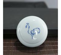Urna in ceramica per animali domestici, Mini urna in ceramica con disegno dello zodiaco cinese for il ricordo delle ceneri umane(Rooster)