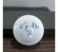 Urna in ceramica per animali domestici, Mini urna in ceramica con disegno dello zodiaco cinese for il ricordo delle ceneri umane(Ox)