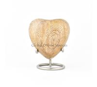 Urna In Legno A Forma Di Cuore Per Ceneri Umane Funebri