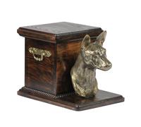 Urna in legno Basenji urna di cremazione per le ceneri del cane