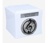 Urna in legno con chiave di violino Urna per musicista con note