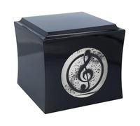 Urna in legno con chiave di violino Urna per musicista con note