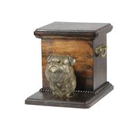 Urna In Legno Griffone Di Bruxelles Con Cane Art-Dog