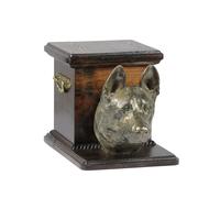 Urna in legno per pastore tedesco urna di cremazione per le ceneri del cane