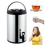 Urna per acqua calda in acciaio inossidabile da 8 litri, urna per caffè portatile con maniglia, distributore di acqua bollente, distributore di acqua calda isolato, per bevande calde e fredde, per a
