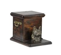 Urna per Bulldog francese Bellissima urna di cremazione in legno massiccio per l