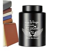 Urna per cani per cenere - Urna per conservare le ceneri | Design impermeabile con ali d'angelo per la casa, il giardino e la sepoltura