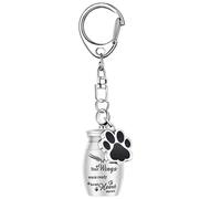 Urna per cani per ceneri | Urna per cani di piccola taglia | Con ciondolo a forma di bottiglia di profumo per gatto sepoltura a casa mostra