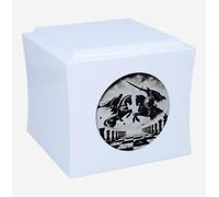 Urna per ceneri a scacchi Urna di cremazione a tema con scacchi incisi