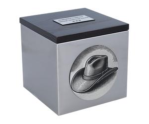 Urna per ceneri con cappello da cowboy occidentale