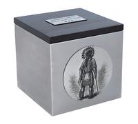 Urna per ceneri con figura indiana
