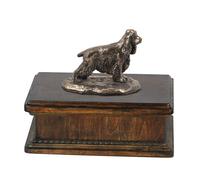 Urna per ceneri di cane Cocker Spaniel inglese, urna classica con statuetta, urn
