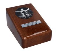 Urna per la cremazione in legno massiccio a tema baseball