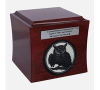 Urna tematica con gufo inciso