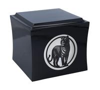 Urna unica con tigre Cassetta di cremazione con tigre incisa e targa