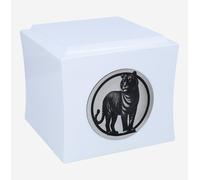 Urna unica con tigre Cassetta di cremazione con tigre incisa e targa commemorati