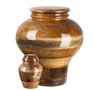 Urne di legno per ceneri - Splendida urna di mango di medie dimensioni