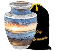 Urne funerarie decorative per ceneri adulte maschio e femmina, 90,7 kg, urna funeraria decorativa per ceneri umane, realizzata a mano, con sacchetto di velluto