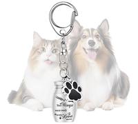 Urne Per Ceneri Di Cani,Urna Per Ceneri Animali Domestici - Lega di Alluminio con Ciondolo a di Cagnolino Portachiavi Boccetta Portaprofumi Ricordo Commemorativo per Casa Visualizzazione