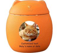 Urne per Ceneri per Gatti Personalizzate, Urne per Animali Domestici Personalizzate per Ceneri di Gatti Urna in Ceramica A Forma di Gatto Urne per Cremazione per Animali Do, Orange, Big