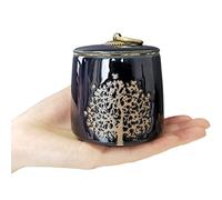 Urne per cremazione per ceneri umane adulto maschio femmina - Albero della vita Urne decorative blu mini urna per animali domestici per cani gatti ceneri Scatola commemorativa Set funerario Urne per