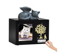 Urne personalizzate per gatti, scatola di legno animale domestico con foto per i tuoi amati animale domestici, urne per cremazione come regalo di simpatia