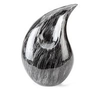 Urns UK Ceneri di cremazione urna funeraria Tiverton, Alluminio, Nero, 31.2 x 16.8 x 12 cm