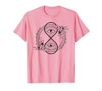Uroboro Clessidra Serpente Simbolo Infinito Occhio Drago Maglietta, Uomo, Rosa, 3XL