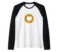 Uroboros Ciclo Eterno Simbolo Serpente Tempo Mistico Maglia con Maniche Raglan