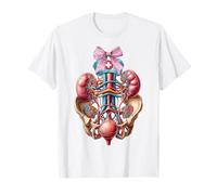 Urologia Infermiera Infermiera Ragazza Mamma Rosa Coquette Fiocco Maglietta