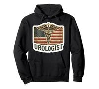 Urologo Americano Patriottico Caduceo Chirurgia Genitourinaria Felpa con Cappuccio