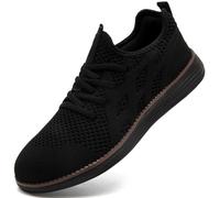 UROMGV Scarpe da ginnastica da uomo, leggere, comode, sportive, casual, per palestra, pendolari, guida, design antiscivolo e traspirante con comfort per tutto il giorno, A Tutto Nero, 42 2/3 EU