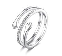 URONE Anello per abbraccio, da donna, in argento Sterling, con mani che abbracciano speranza, gioielli, metallo prezioso, Nessuna pietra preziosa