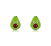URONE Avocado Orecchini Argento 925 Connettore Avocado Orecchini Avocado Gioielli Ost Regali per le Donne, Argento sterling, Nessuna pietra preziosa