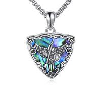 URONE Ciondolo in argento 925 Santa Muerte/St Michael/Triforce/Croce/Phoenix collana gioielli regalo per uomo donna, Argento sterling, Nessuna pietra preziosa