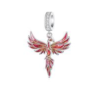 URONE Phoenix - Ciondolo per braccialetti in argento Sterling 925, a forma di fenice, gioiello da donna