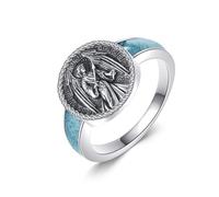URONE Sankt Michael/Benedict/Christophorus, anello in argento sterling 925, con sigillo dell'arcangelo, regalo per donne e uomini, Nessuna pietra preziosa