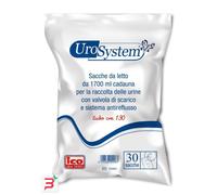 UROSYSTEM SACCA DI DRENAGGIO DA LETTO PER URINA TUBO 130 CM CON SCARICO 30 PEZZI
