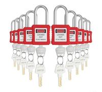 URPIZY 10 lucchetti di sicurezza Tag-Lock con staffa in acciaio, impermeabile, antipolvere, per isolamento e manutenzione