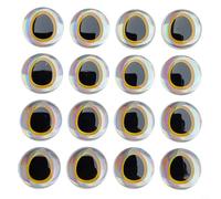 URPIZY 100 occhi olografici 3D per esche da pesca, realistici, olografici, adesivi per la costruzione di mosche, 6 mm, 8 mm, 10 mm, 12 mm, per fai da te, esche da pesca, esche da pesca (12 mm argento)