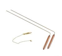 URPIZY 2 pezzi in rame per canne da desiderio Metal Detector Set con pendolo per attrezzi da caccia al tesoro 13,4 pollici